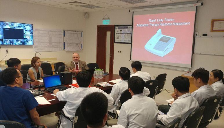 Xét nghiệm chức năng tiểu cầu Verifynow trong kiểm tra, điều trị các thuốc chống ngưng tập tiểu cầu
